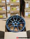 Rays Volk Racing ZE40 - 18x9.5 / +38 / 5x114.3 Matte Blue Gunmetal - *Set of 4*