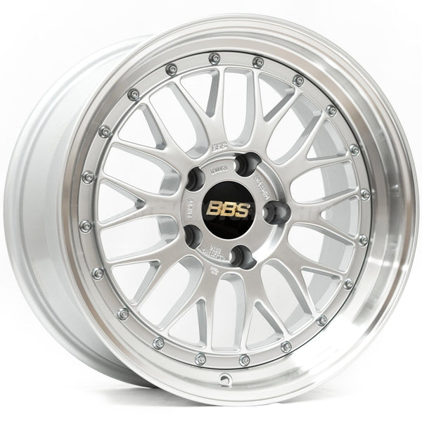 BBS LM - 17x8.5 / +18 / 5x120 - Diamond Silver w/ Diamond Cut Rim