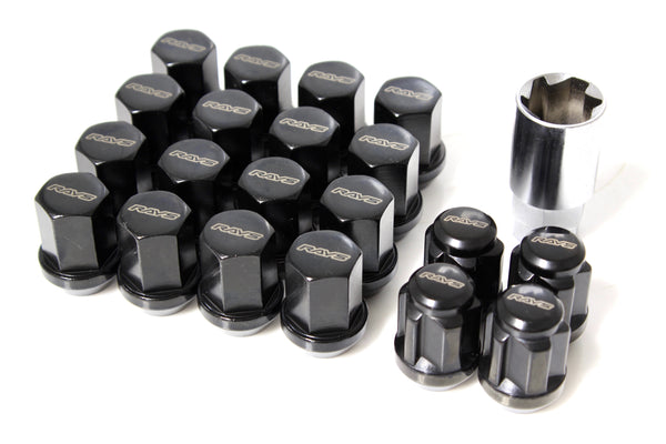 Rays 19Hex Lug Nuts & Locks - M14x1.5 / Black – System Motorsports