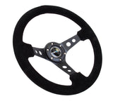 NRG 350mm Deep Dish Steering Wheel (3" Deep) (ST-006S)- Suede