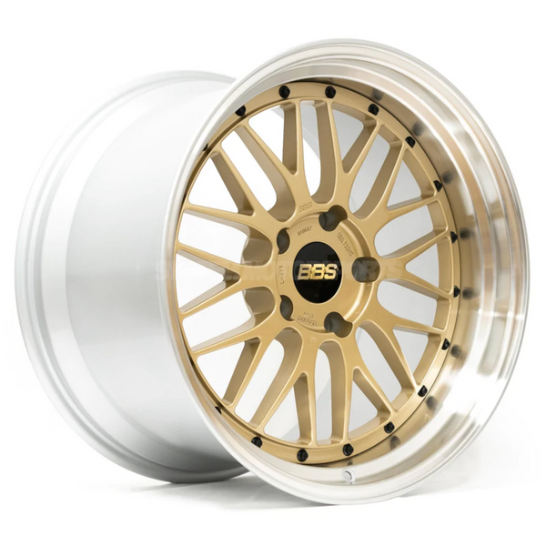 BBS LM - 20x9 +25 5x112, Gold w/ Diamond Cut Rim (LM407GPK