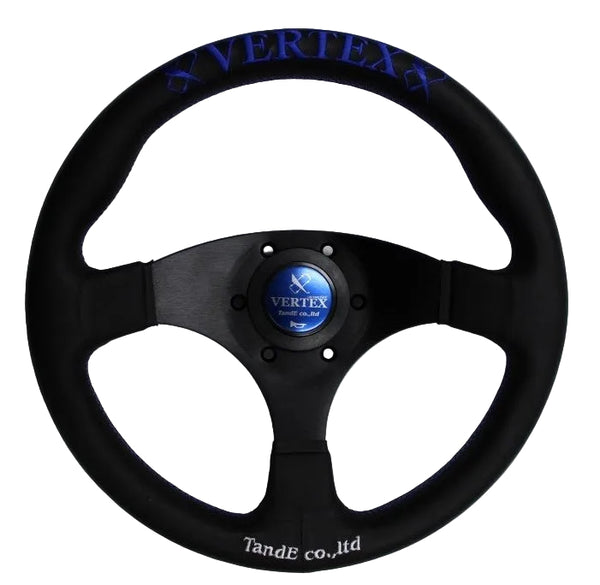 Vertex Flat Steering Wheel BLUE - 325mm (STW-FLT-BLU Vertex Flat Steering Wheel BLUE - 325mm (STW-FLT-BLU