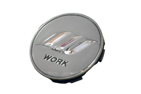 WORK Optional "W" Centercaps - Silver/Silver (Small Base)